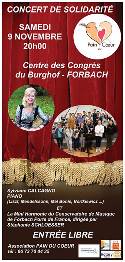 Concert organisé par l'association Pain du Cœur