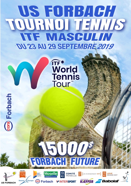 Affiche du tournoi organisé par l'US Forbach de Tennis