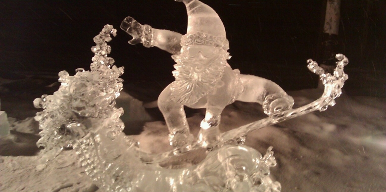 Sculpture sur glace