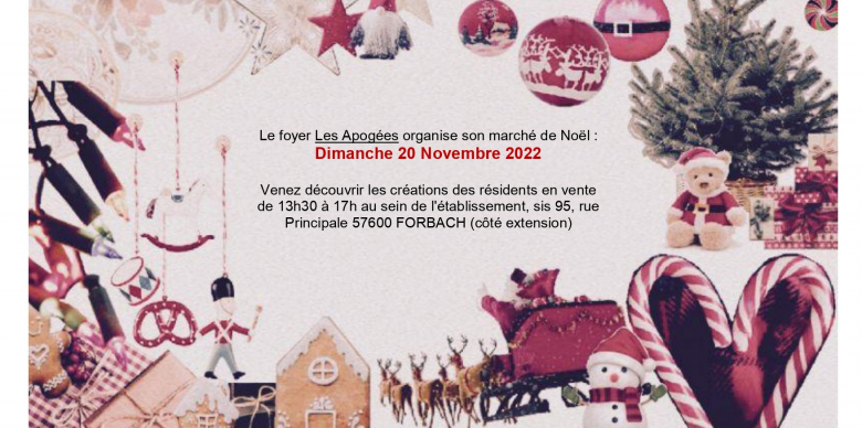Marché Noël Foyer Les Apogées