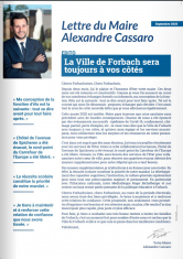 Lettre du Maire Alexandre Cassaro n°1