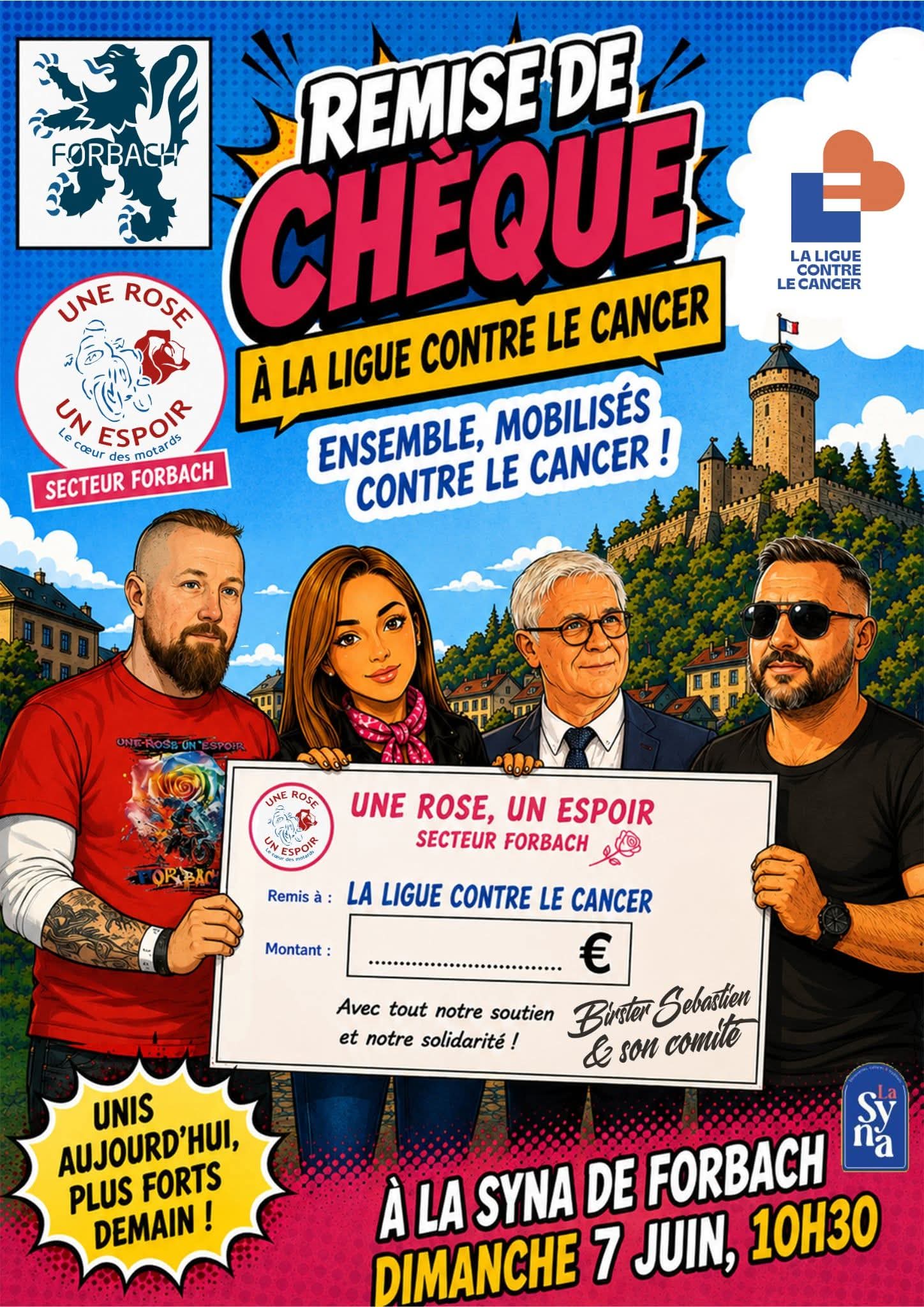une rose un espoir cheque