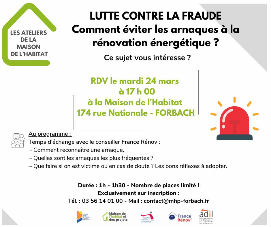 Les Ateliers de la Maison de l'Habitat : "lutte contre la fraude"