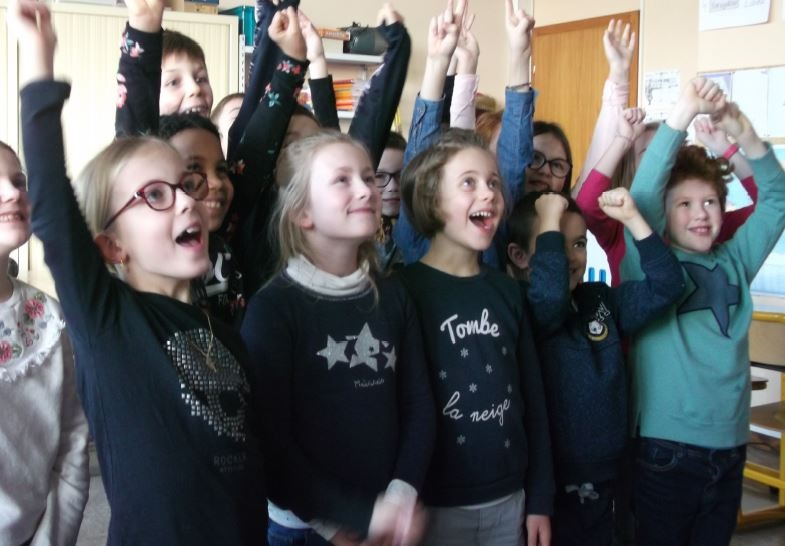 La classe de CE1-2 de l’école d’Etzling